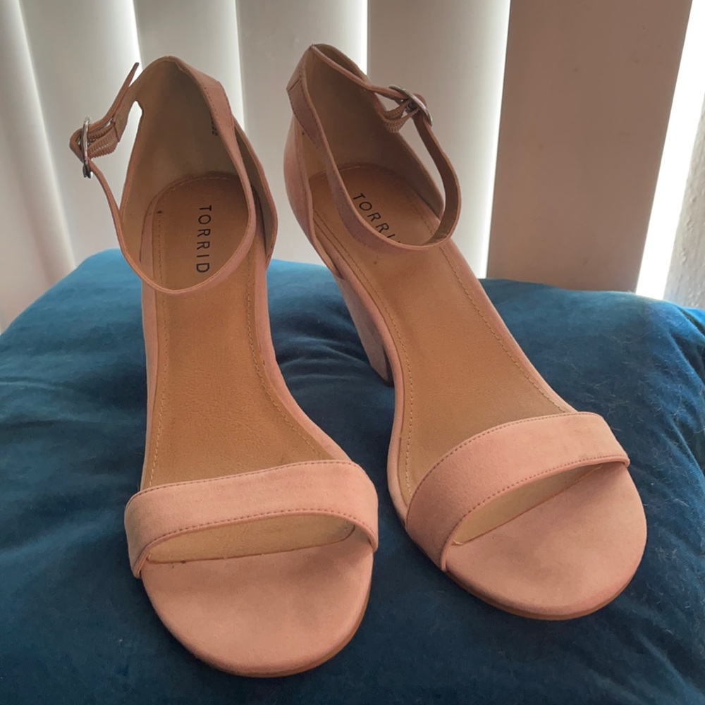 Torrid Blush Ankle Strap Cone Heel Shoe